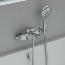 Oltens Vernal bateria wannowo-prysznicowa ścienna chrom 34004100