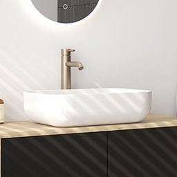 Oltens Josen umywalka 50x39,5 cm owalna nablatowa biała 40305000