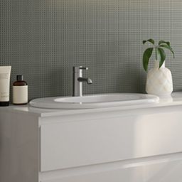 Oltens Asta umywalka 55x42 cm owalna wpuszczana biała 41202000