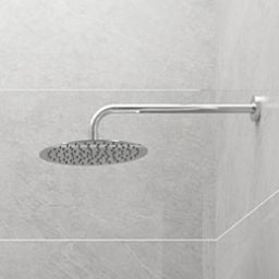 Oltens Vindel Lagan deszczownica 25 cm okrągła z ramieniem ściennym chrom 36012100