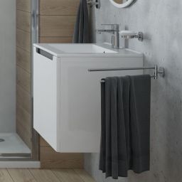 Oltens Jog szafka 60x38,5x47 cm podumywalkowa wisząca biała 60000000