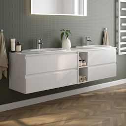 Oltens Vernal szafka 60 cm podumywalkowa wisząca biały połysk 60002000