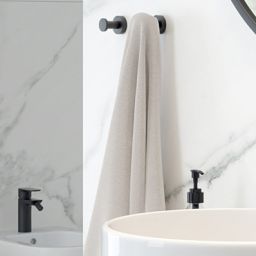 Oltens Gulfoss haczyk na ręcznik czarny mat 80001300