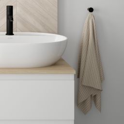 Oltens Vernal wieszak na ręcznik czarny mat 80004300