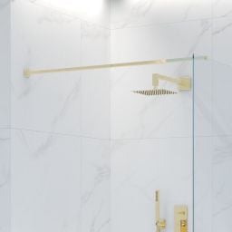 Oltens Lagan (S) ramię deszczownicy 40 cm prostokątne złoty połysk 39401800