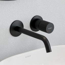 Oltens Hamnes bateria umywalkowa podtynkowa czarny mat 32602300