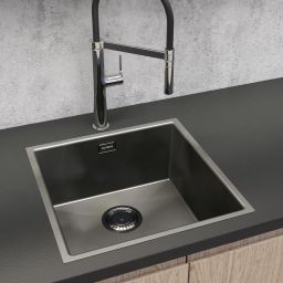 Oltens Stalvask zlewozmywak stalowy 44x44 cm czarny 71100300