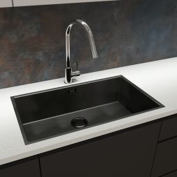 Oltens Stalvask zlewozmywak stalowy 76x44 cm czarny 71102300