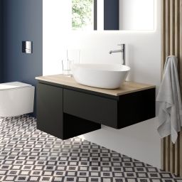 Oltens Vernal szafka 40 cm podumywalkowa wisząca czarny mat 60018300