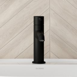 Oltens Molle Slim bateria umywalkowa stojąca czarny mat 32203300