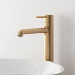 Oltens Molle Slim bateria umywalkowa stojąca wysoka złoty połysk 32403800