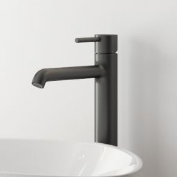 Oltens Molle Slim bateria umywalkowa stojąca wysoka grafit 32403400