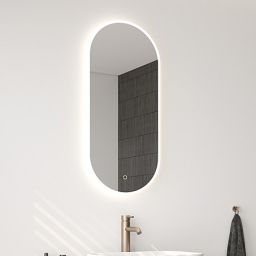 Oltens Nordlis lustro 40x90 cm owalne z oświetleniem z przodu z matą grzewczą 64103000