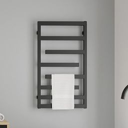 Oltens Flamma grzejnik łazienkowy dekoracyjny 88x50 cm czarny 55014300