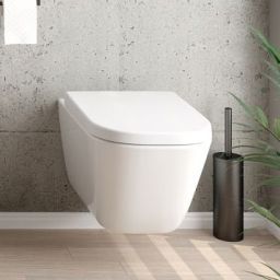 Zestaw Oltens Hadsel miska wisząca PureRim z deską wolnoopadającą twardą biała 42040000