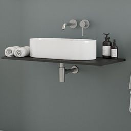 Oltens Hervik syfon umywalkowy mosiężny okrągły nikiel 02602910