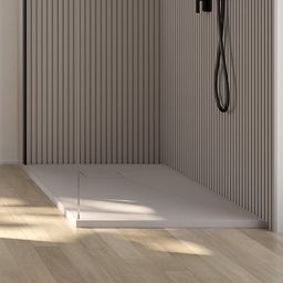 Oltens Bergytan brodzik prostokątny 140x70 cm RockSurface kaszmir 15105900