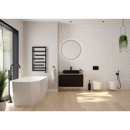 Oltens Lagde umywalka 40x40 cm okrągła nablatowa biała 40316000