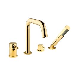 Oltens Molle bateria wannowo-prysznicowa nawannowa złoty połysk 34200800