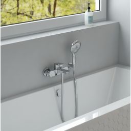 Oltens Vernal bateria wannowo-prysznicowa ścienna chrom 34004100