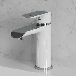 Omnires Sacramento bateria umywalkowa stojąca chrom/biały SC2310CRB