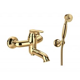 Omnires Art Deco bateria wannowo-prysznicowa ścienna złoty połysk AD5131GL