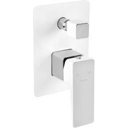 Omnires Parma bateria wannowo-prysznicowa podtynkowa chrom/biały PM7435CRB