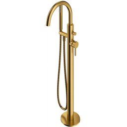Omnires Y bateria wannowo-prysznicowa wolnostojąca złoty szczotkowany Y1233-SGLB
