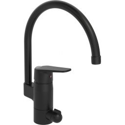 Oras Vega bateria kuchenna z zaworem do zmywarki czarny mat 1839FG-33