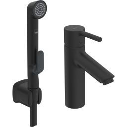Oras Optima bateria umywalkowa stojąca ze słuchawką typu bidetta czarny mat 2606AF-33
