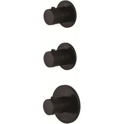 Paffoni Modular Box bateria wannowo-prysznicowa podtynkowa termostatyczna czarny mat MDE018NO