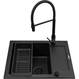 Pyramis Mido zlewozmywak z baterią czarny/czarny 070167602S