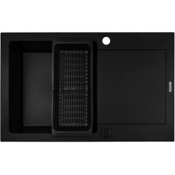 Pyramis Mido zlewozmywak z baterią czarny/czarny 070176502S