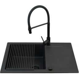 Pyramis Keros zlewozmywak z baterią czarny/czarny 070247001S