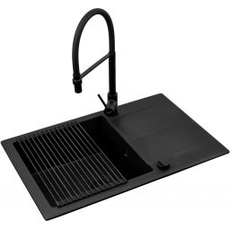 Pyramis Keros zlewozmywak z baterią czarny/czarny 070247001S