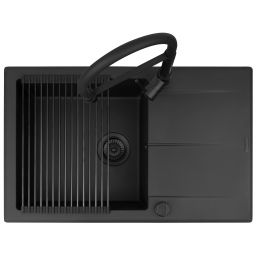 Pyramis Keros zlewozmywak z baterią czarny/czarny 070247001S