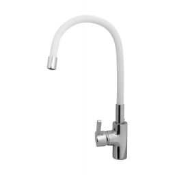 Pyramis Flessi bateria kuchenna z elastyczną wylewką biała/chrom 090919538