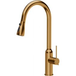 Quadron Jessica Q Line bateria kuchenna stojąca z wyciąganą wylewką miedziana 3573591_PVDC1