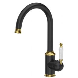 Quadron Rachel Q Line bateria kuchenna stojąca czarna-złoto/stare złoto 3623504_BLMPVDG1