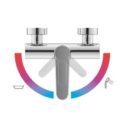 Ravak Puri bateria wannowo-prysznicowa ścienna chrom X070115