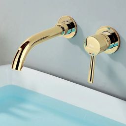 Rea Lungo bateria umywalkowa podtynkowa złota REA-B0370