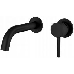 Rea Lungo Black bateria umywalkowa podtynkowa czarny mat BAT-B0969