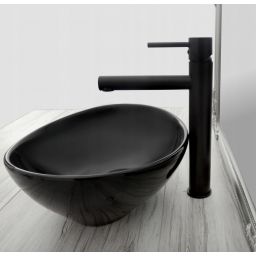 Rea Tess bateria umywalkowa stojąca wysoka czarna REA-B0229