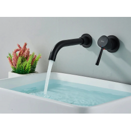 Rea Lungo Long bateria umywalkowa podtynkowa czarny mat REA-B0371