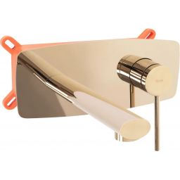 Rea Oval bateria umywalkowa podtynkowa złota REA-B5125