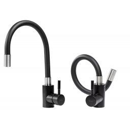 Rea Clever bateria kuchenna stojąca chrom/czarny REA-B5698