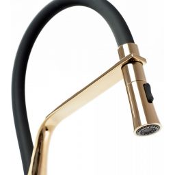 Rea Castor bateria kuchenna stojąca czarna-złoto/stare złoto REA-B6936