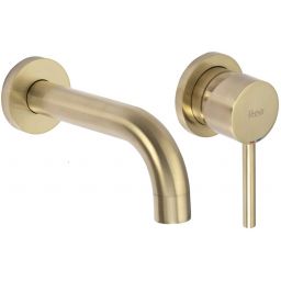 Rea Lungo L. bateria umywalkowa podtynkowa jasnozłoty szczotkowany REA-B8652