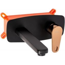 Rea Mild bateria umywalkowa podtynkowa czarny/różowe złoto REA-B9142