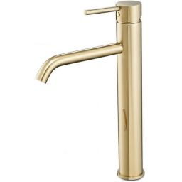 Rea Lungo Gold bateria umywalkowa stojąca wysoka jasnozłoty REA-B9409